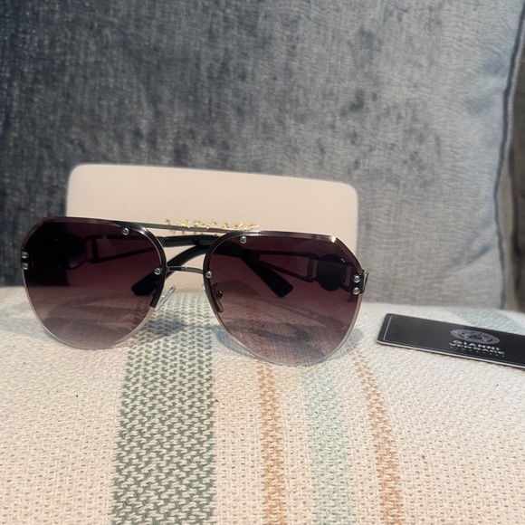 Versace Accessories - Versace Black and Silver Sunglasses